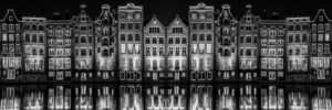 Amsterdam Damrak in dubbel spiegelbeeld - RS Photo Art
